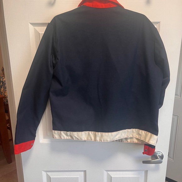 Vintage 60’s de Luxe Stylish Red and Black Women's Denim Jacket Sz 44 - Picture 3 of 6